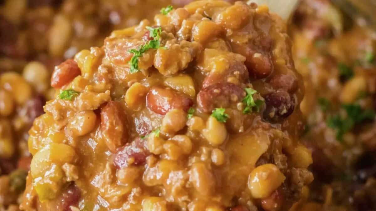Slow Cooker Cowboy Beans.