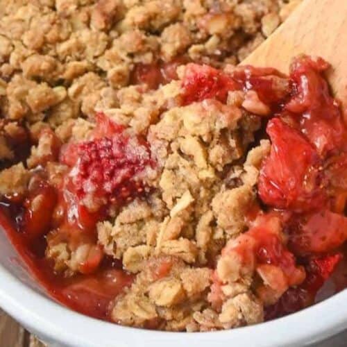 Strawberry rhubarb crisp.