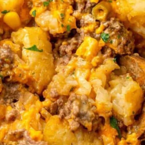 Crock pot tater tot casserole.