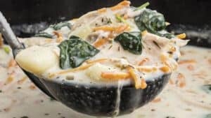 Chicken gnocchi soup.