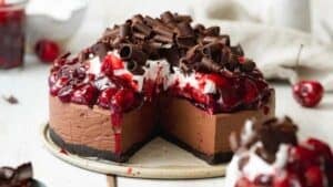 Black forest cherry cheesecake.