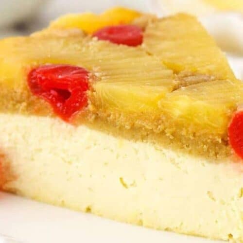 Cherry pineapple upside down cheesecake.