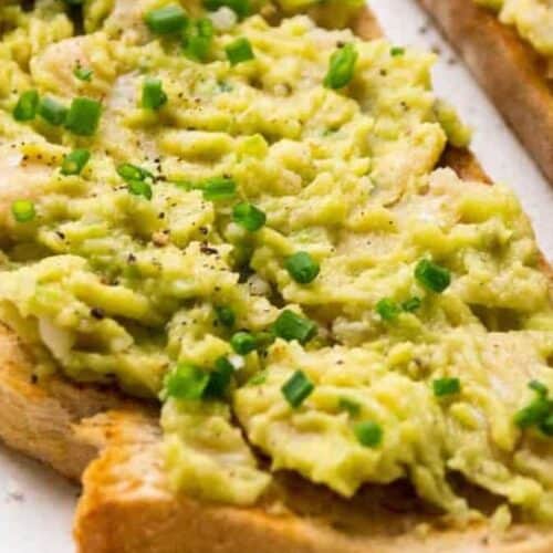 Smahed butter brean avocado toast.