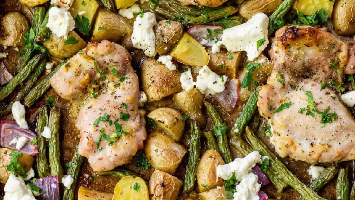 Lemon Garlic Sheet Pan Chicken.