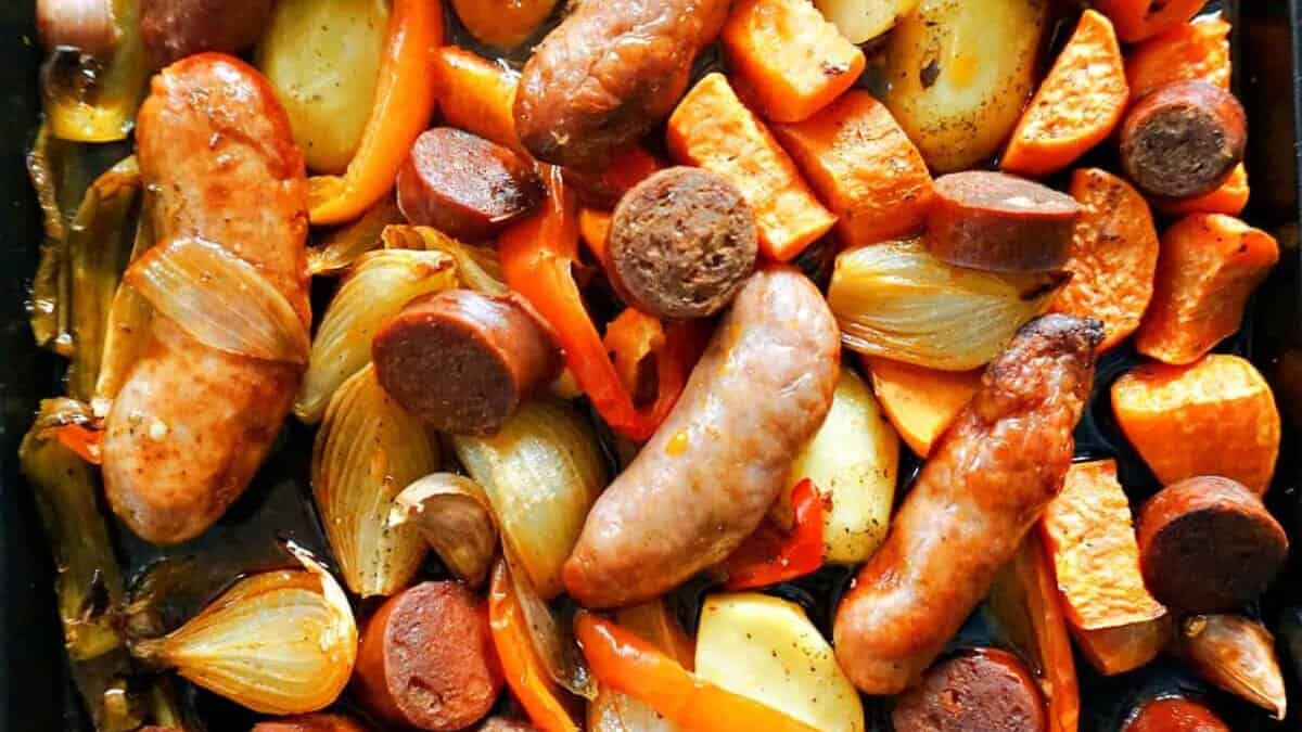 Sausage Tray Bake.