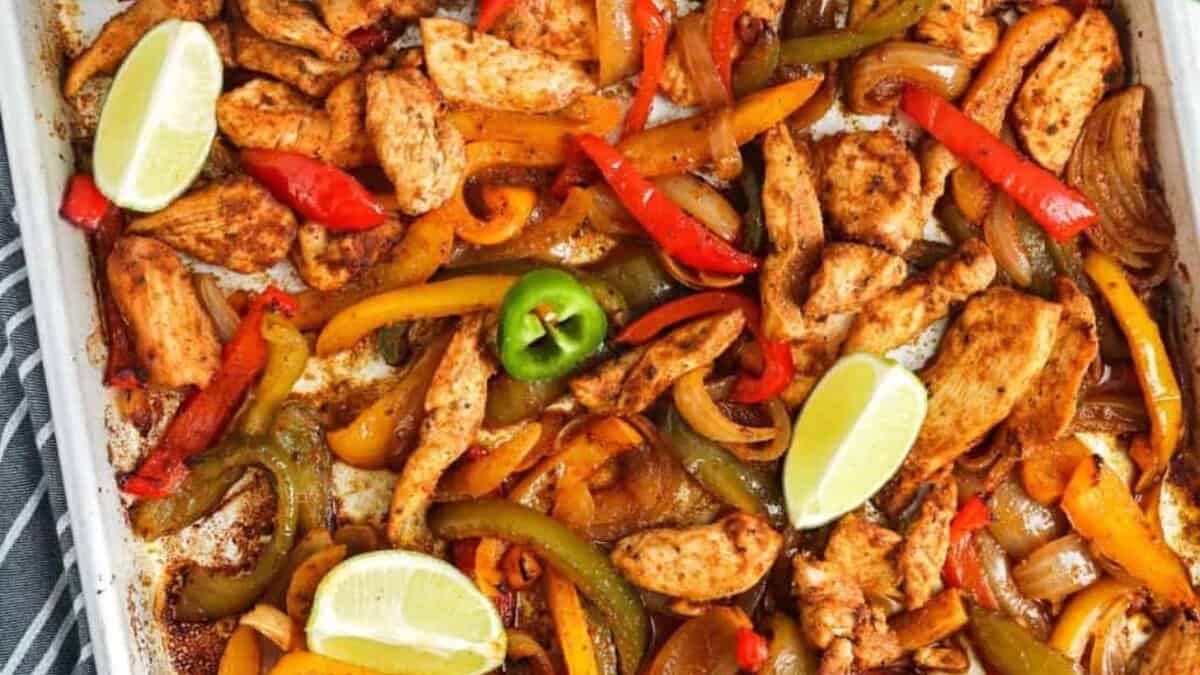 Sheet Pan Chicken Fajitas.