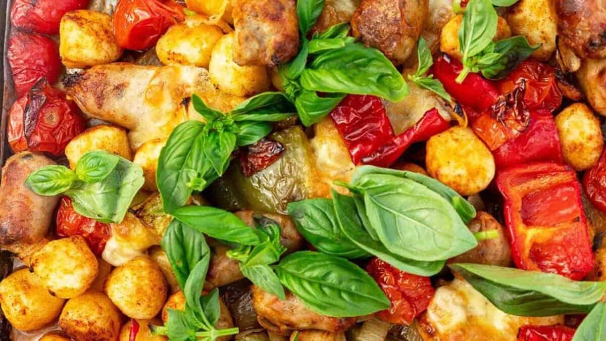 Sheet Pan Gnocchi With Sausage.