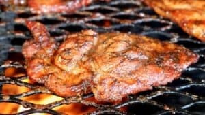Grilled pork chop.