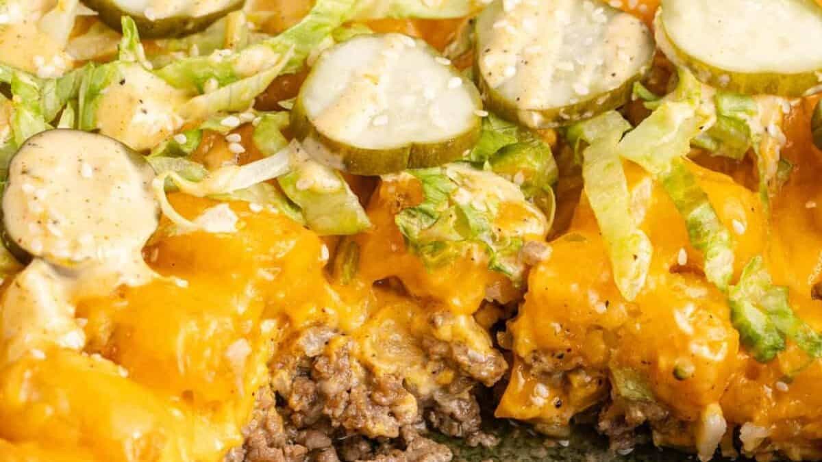 Big Mac Tater Tot Casserole.
