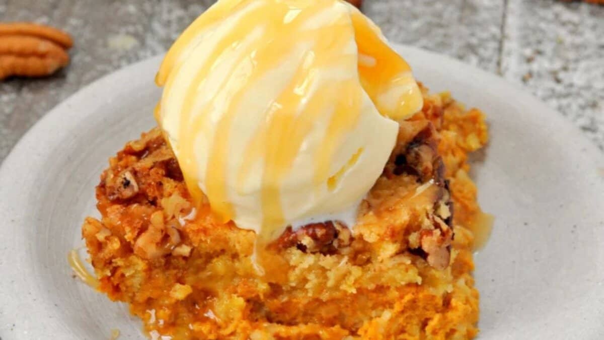 Chocolate Pumpkin Dump Cake.