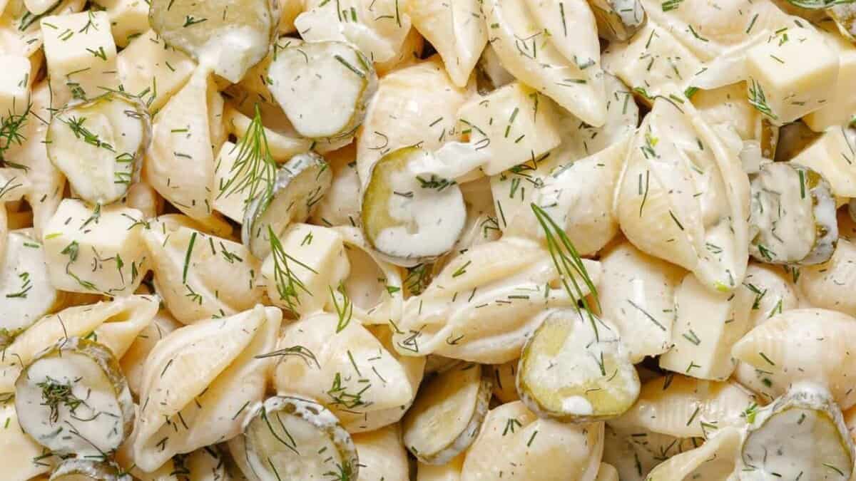 Dill Pickle Pasta Salad.