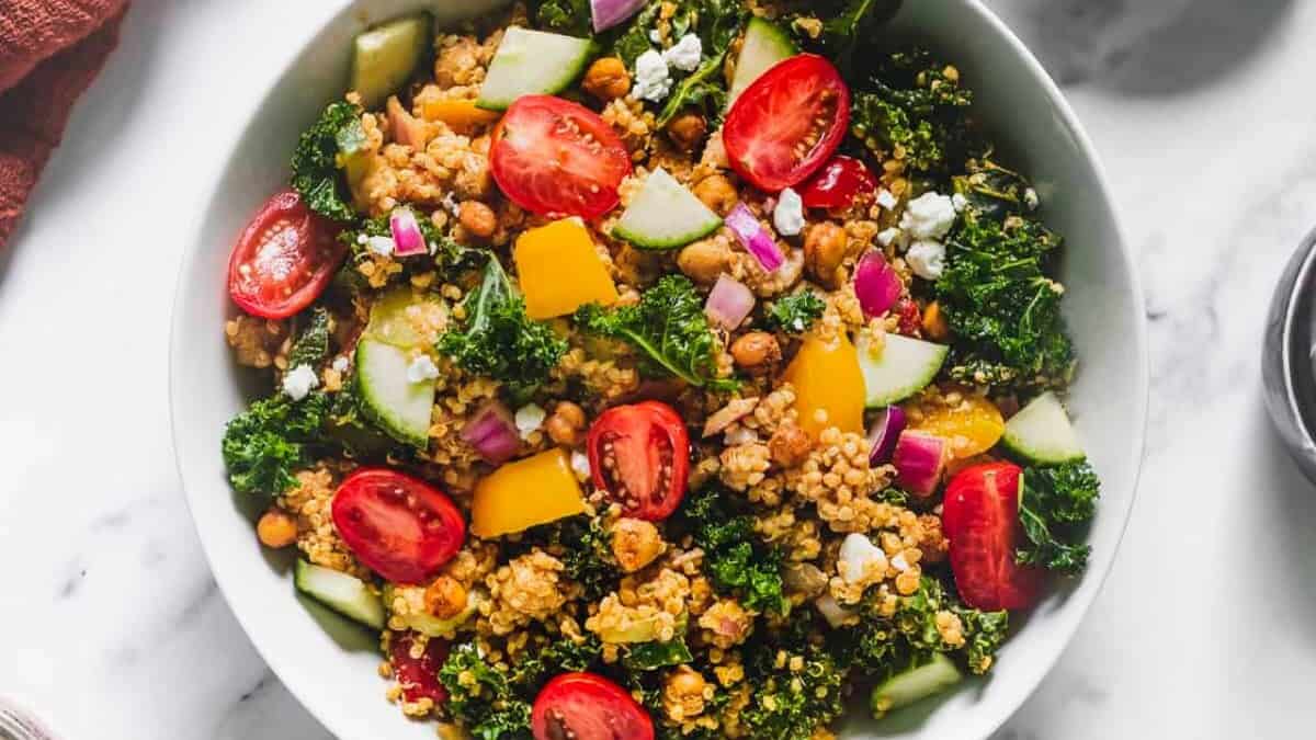 Quinoa Salad with Chili Lime Dressing.