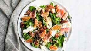 Fig and prosciutto salad.