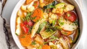 Roasted vegetable soup.