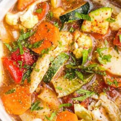 Roasted vegetable soup.