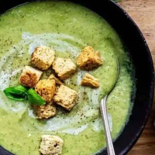 Courgette soup.