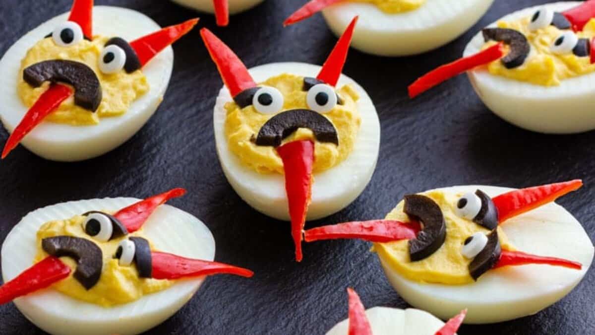 Halloween Deviled Eggs.