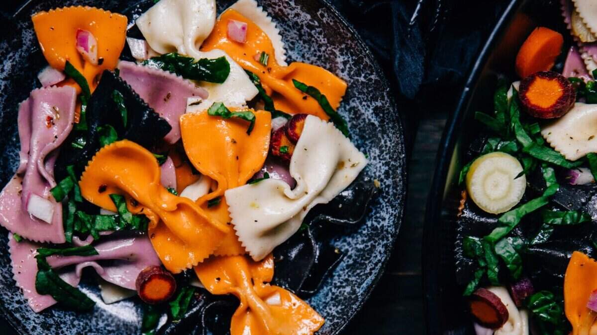 Halloween Pasta Salad.