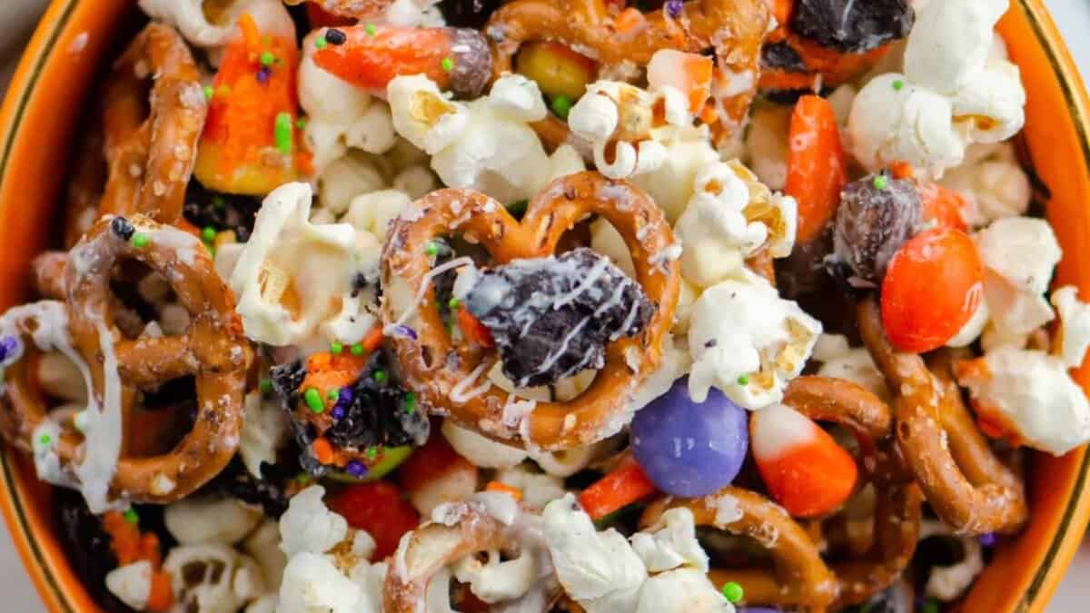 Halloween Popcorn Mix.