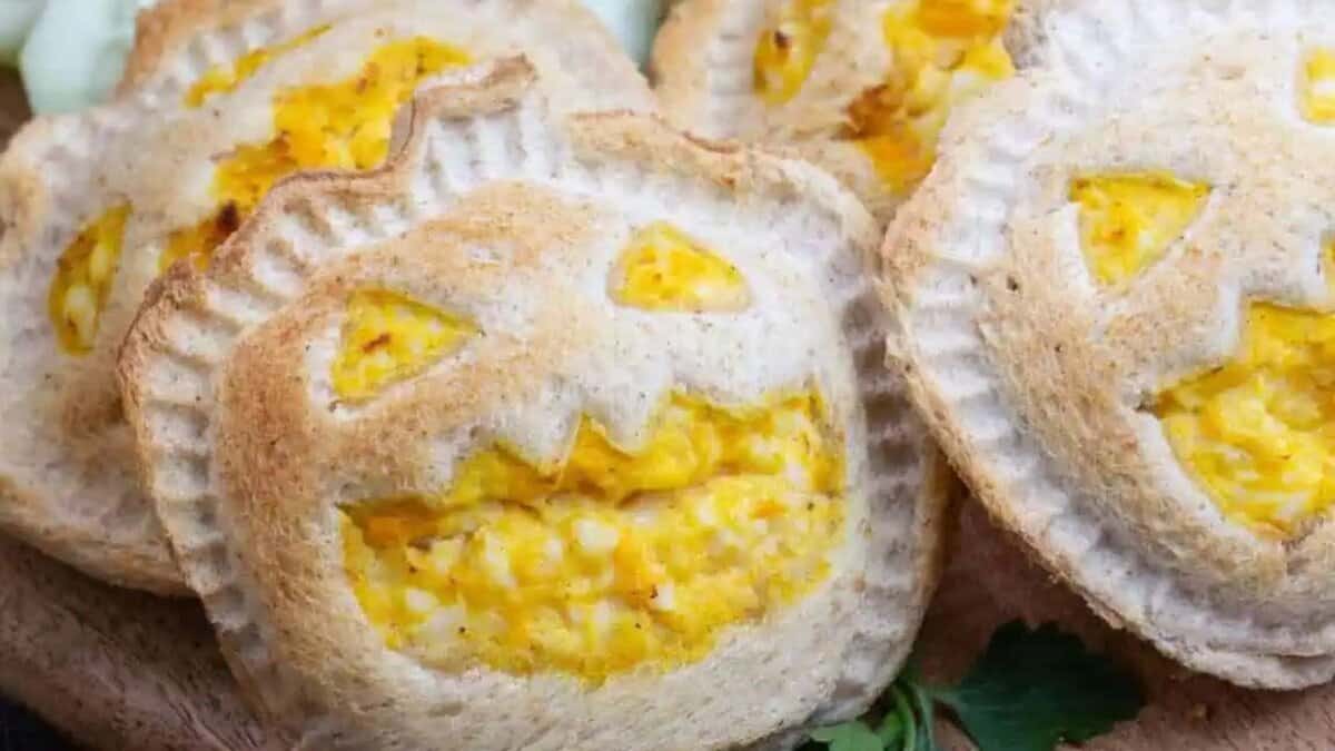 Halloween Sandwiches with Egg Salad.
