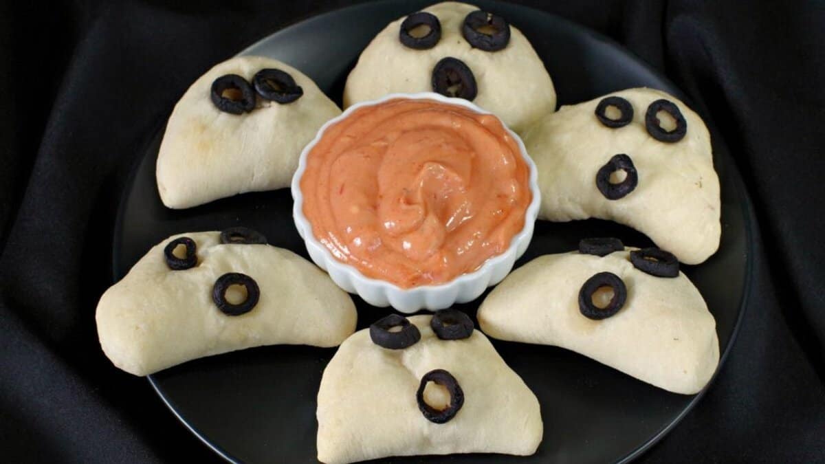 Phantom Halloween Pizza Pierogies.