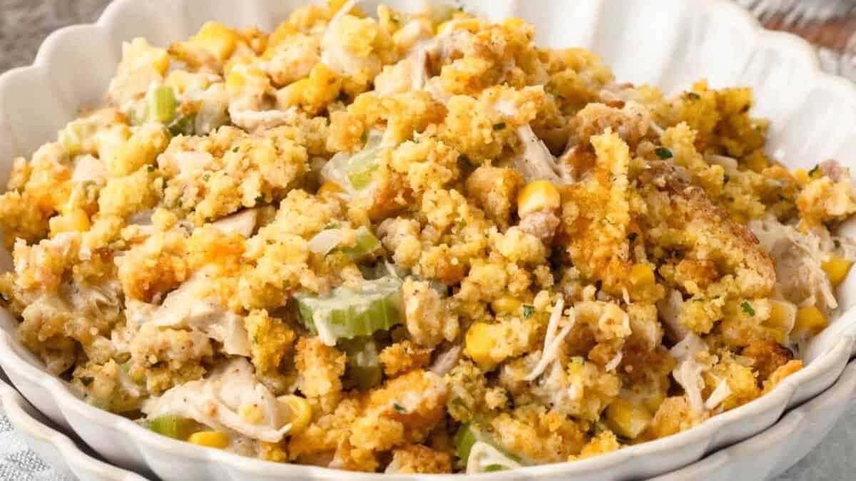 Chicken and Stuffing Casserole.