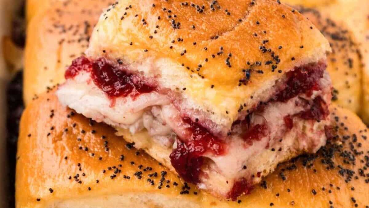 Leftover Cranberry Turkey Sliders.