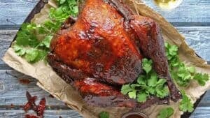 Spicy honey glazed turkey.
